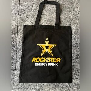 Rockstar Energy Drink Black & Yellow Logo Tote Bag